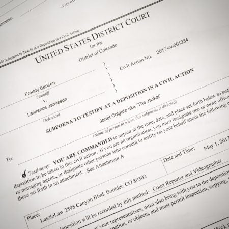Sample objections to a Rule 45 subpoena in United States District Court.