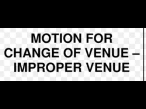 Sample motion to dismiss under Rule 12(b)(3) for improper venue in United States District Court.